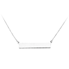 14kt White Gold Bar Nameplate 18in Necklace