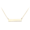 14kt Yellow Gold Bar Nameplate 18in Necklace