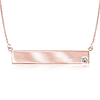 14kt Rose Gold Diamond Bar Nameplate 18in Necklace