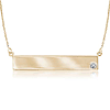 14kt Yellow Gold Diamond Bar Nameplate 18in Necklace