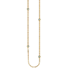 Gold-plated Sterling Silver Cubic Zirconia Station Long Necklace 36in