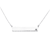Sterling Silver Cubic Zirconia Nameplate 18in Necklace
