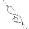 Sterling Silver Infinity Symbol with Heart Bracelet