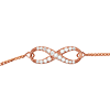 Rose Gold-plated Sterling Silver Cubic Zirconia Infinity Bracelet