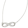Sterling Silver Cubic Zirconia Infinity Necklace