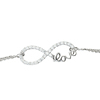 Sterling Silver Cubic Zirconia Infinity Love Bracelet