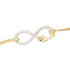 Gold-plated Sterling Silver CZ Infinity Love Bracelet