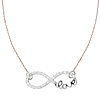 Sterling Silver Cubic Zirconia Infinity Love Necklace