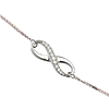 Sterling Silver Cubic Zirconia Half Infinity Bracelet