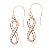 Rose Gold-plated Sterling Silver 3/4in CZ Infinity Earrings