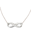 Sterling Silver Cubic Zirconia Infinity Symbol Necklace