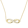 Gold-plated Sterling Silver CZ Infinity Symbol Necklace