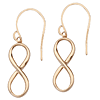 Rose Gold-plated Sterling Silver 3/4in Infinity Earrings