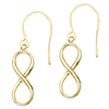 Gold-plated Sterling Silver 3/4in Infinity Earrings