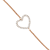Rose Gold-plated Sterling Silver Cubic Zirconia Heart Bracelet