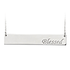 Sterling Silver Blessed Bar 18in Necklace