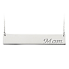 Sterling Silver Mom Bar 18in Necklace