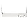 Sterling Silver Faith Bar 18in Necklace