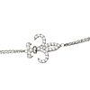 Sterling Silver Cubic Zirconia Fleur-de-lis Bracelet
