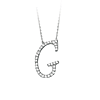 Sterling Silver Cubic Zirconia Capital G Necklace