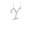 Sterling Silver Cubic Zirconia Capital Y Necklace