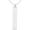 14kt White Gold Vertical Nameplate 18in Necklace