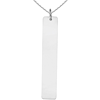 Sterling Silver Vertical Nameplate 18in Necklace