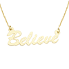 14kt Yellow Gold Believe 18in Necklace
