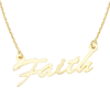 14kt Yellow Gold Faith 18in Necklace