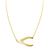 14kt Yellow Gold Wishbone 18in Necklace