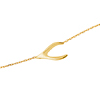 14kt Yellow Gold Wishbone Charm Bracelet