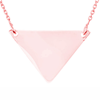 14kt Rose Gold Polished Triangle 18in Necklace