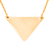 14kt Yellow Gold Polished Triangle 18in Necklace