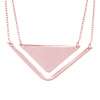 14kt Rose Gold Layered Triangle Duo 18in Necklace