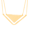14kt Yellow Gold Layered Triangle Duo 18in Necklace
