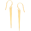 14k Yellow Gold Inverted Slender Long Triangle Earrings