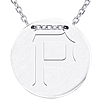 Sterling Silver Pittsburgh Pirates Disc 18in Necklace