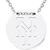 Sterling Silver New York Mets Disc 18in Necklace