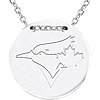 Sterling Silver Toronto Blue Jays Disc 18in Necklace