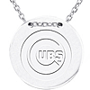 Sterling Silver Chicago Cubs Disc 18in Necklace