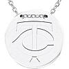 Sterling Silver Minnesota Twins Disc 18in Necklace
