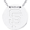 Sterling Silver San Francisco Giants Disc 18in Necklace
