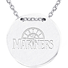 Sterling Silver Seattle Mariners Disc 18in Necklace