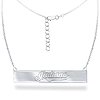 Sterling Silver Cleveland Indians Bar 18in Necklace