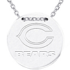 Sterling Silver Chicago Bears Disc 18in Necklace