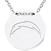 Sterling Silver San Diego Chargers Disc 18in Necklace