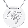 Sterling Silver Tampa Bay Buccaneers Disc 18in Necklace