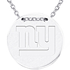 Sterling Silver New York Giants Disc 18in Necklace