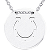 Sterling Silver Indianapolis Colts Disc 18in Necklace