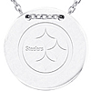 Sterling Silver Pittsburgh Steelers Disc 18in Necklace